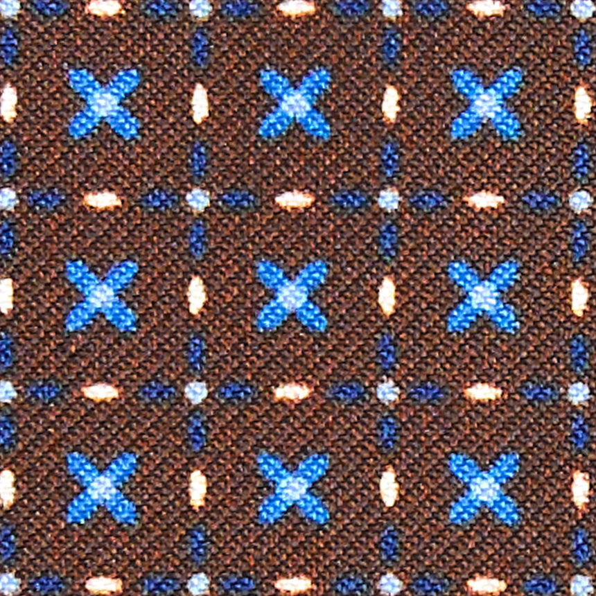 PORTACARTE DI CREDITO SETA E PELLE MARRONE SCURO