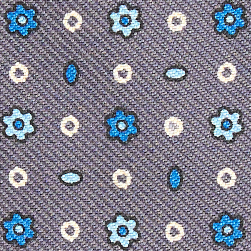 PORTACARTE DI CREDITO SETA E PELLE GRIGIO SCURO