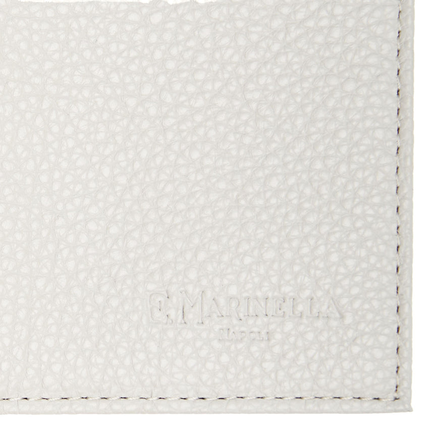 GREY LEATHER SOLID COLOR FOLDING CARD HOLDER