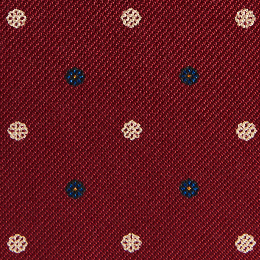 BURGUNDY SILK AND LEATHER FOLDING CARD HOLDER