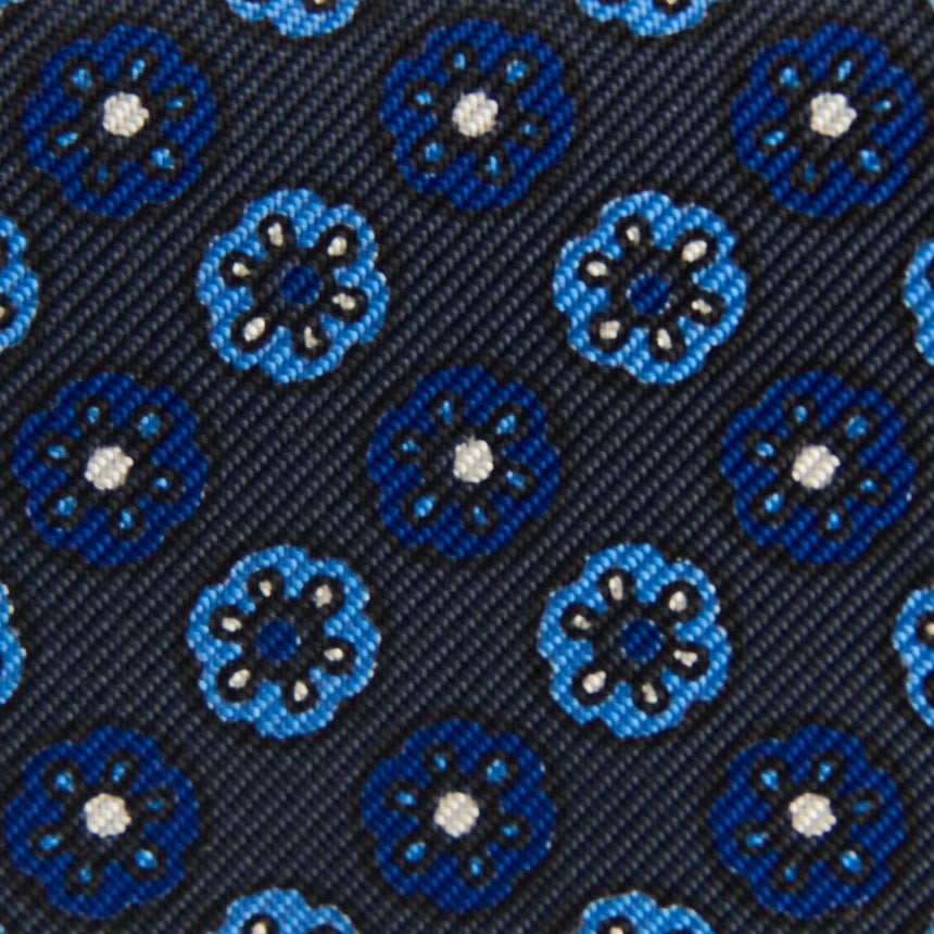 DARK GREY SILK AND LEATHER FOLDING CARD HOLDER