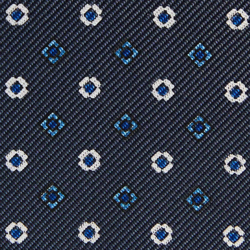 DARK GREY SILK AND LEATHER FOLDING CARD HOLDER