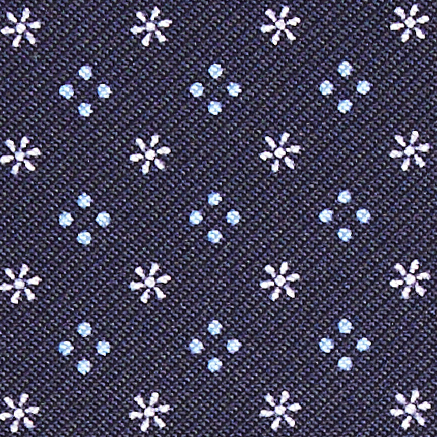 BLUE SILK AND LEATHER FOLDING CARD HOLDER