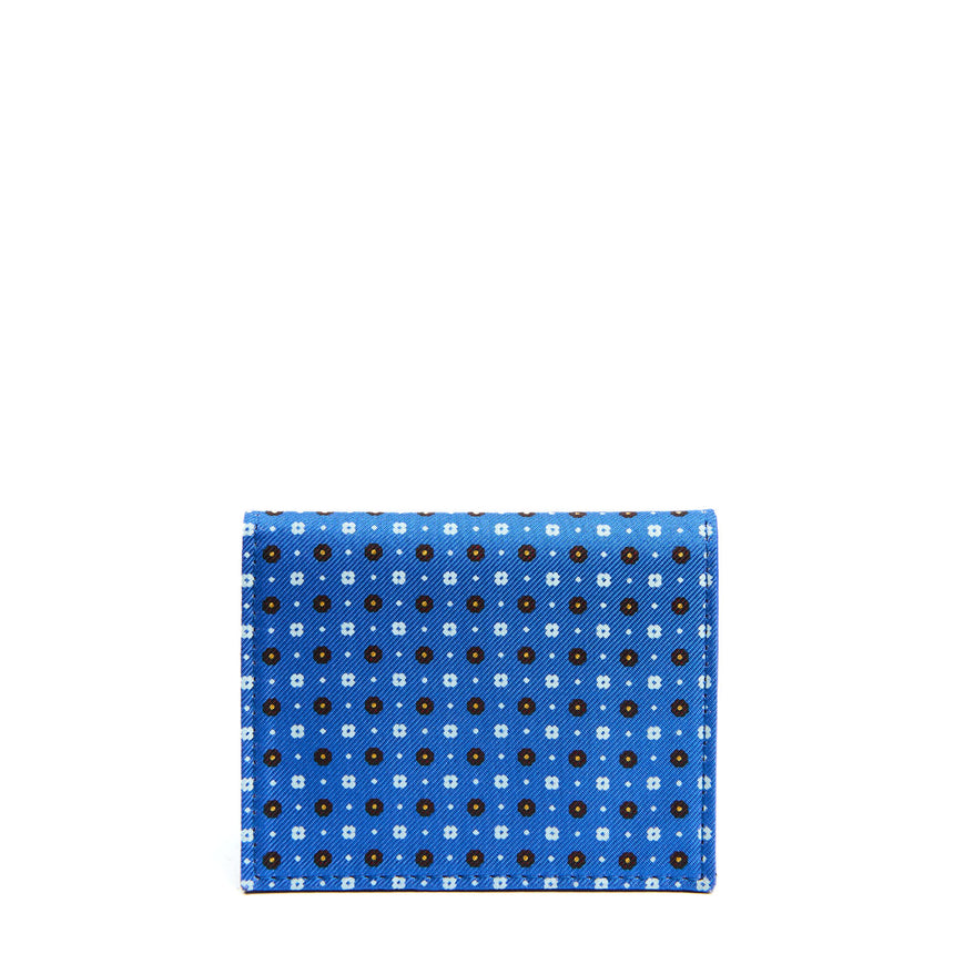 PORTACARTE PIEGHEVOLE IN SETA PELLE BLUETTE