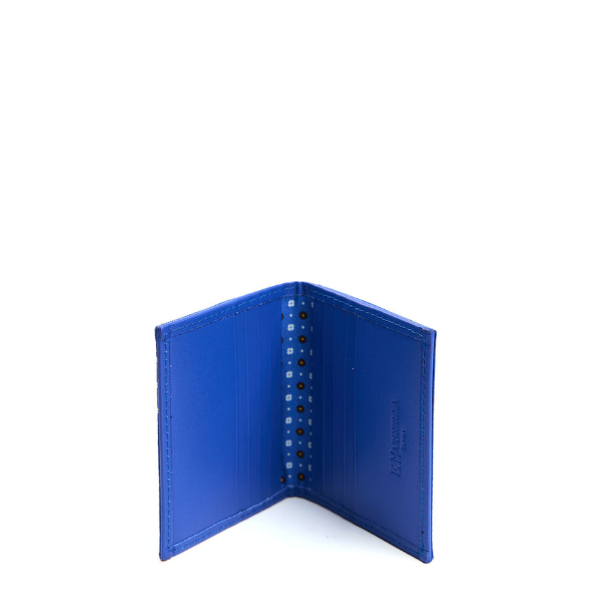 PORTACARTE PIEGHEVOLE IN SETA PELLE BLUETTE