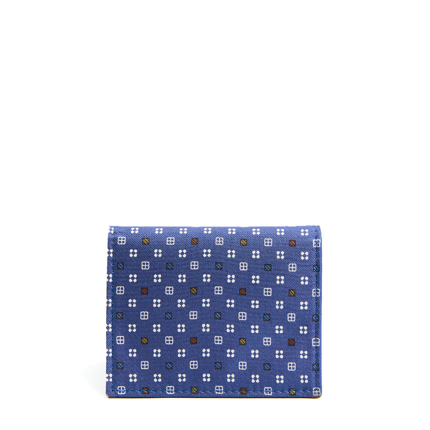 PORTACARTE PIEGHEVOLE IN SETA PELLE BLUETTE