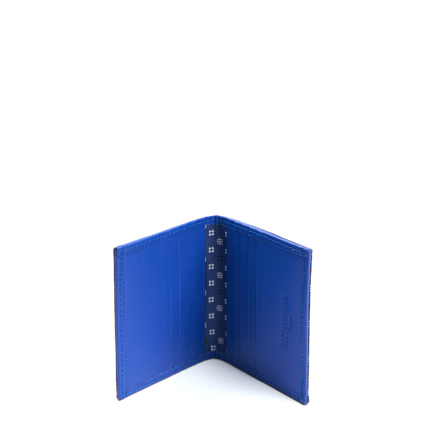 PORTACARTE PIEGHEVOLE IN SETA PELLE BLUETTE