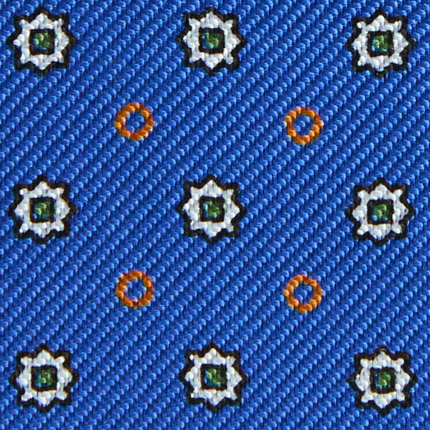 BLUETTE SILK AND LEATHER FOLDING CARD HOLDER