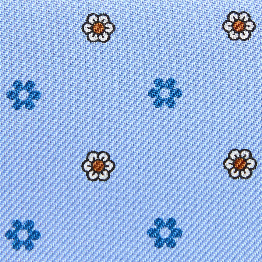 PORTACARTE PIEGHEVOLE IN SETA PELLE AZZURO