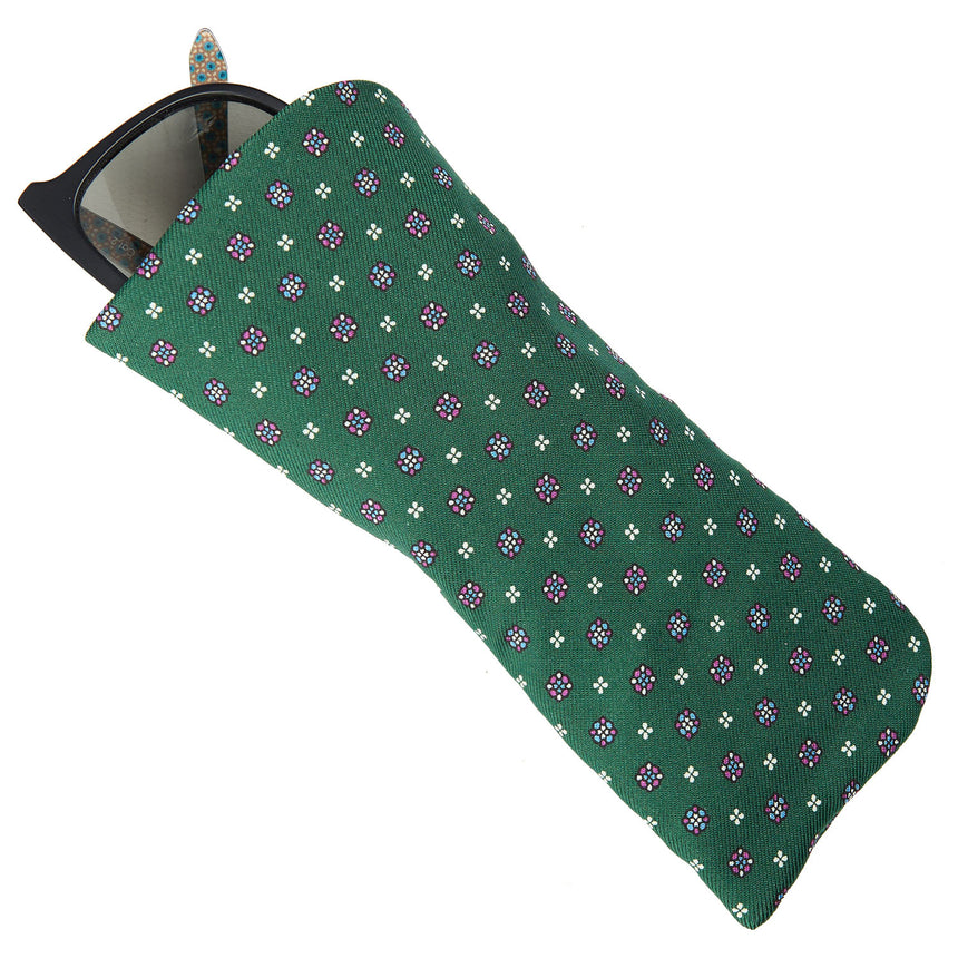 DARK GREEN GLASSES CASE