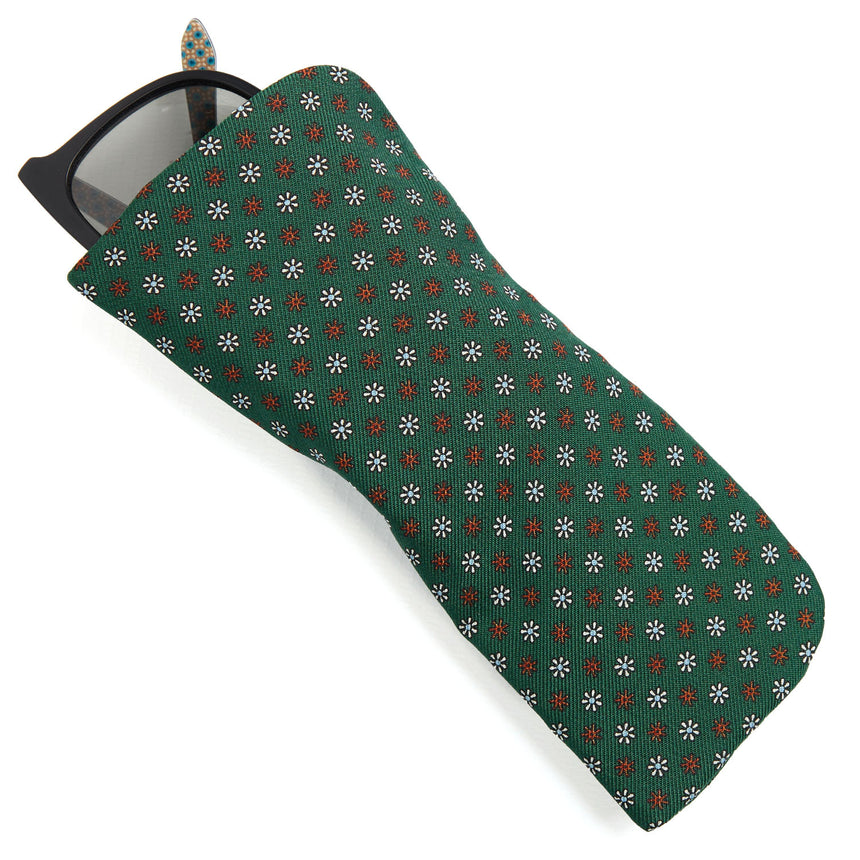 DARK GREEN GLASSES CASE