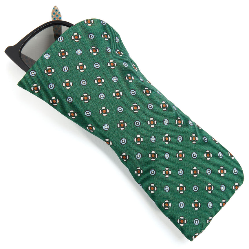 DARK GREEN GLASSES CASE
