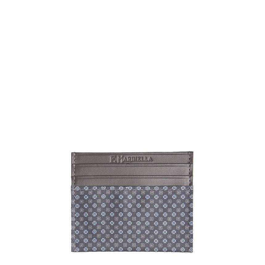 PORTACARTE DI CREDITO SETA E PELLE