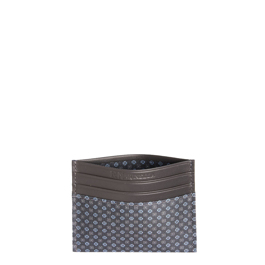 PORTACARTE DI CREDITO SETA E PELLE