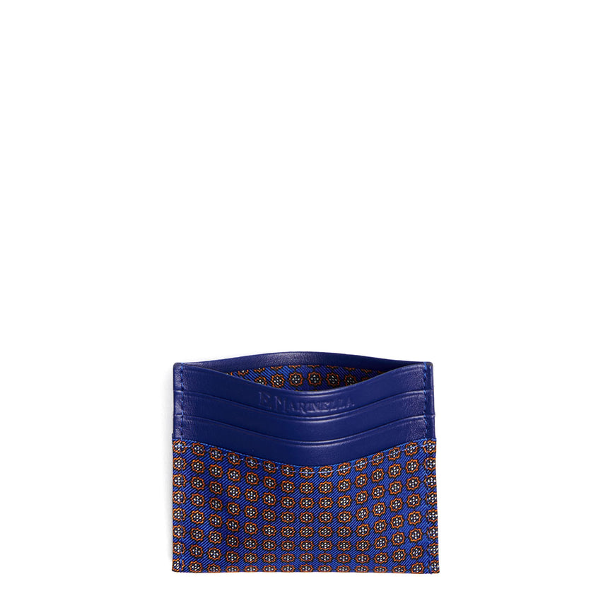 BLUETTE LEATHER AND SILK CREDIT CARD HOLDER