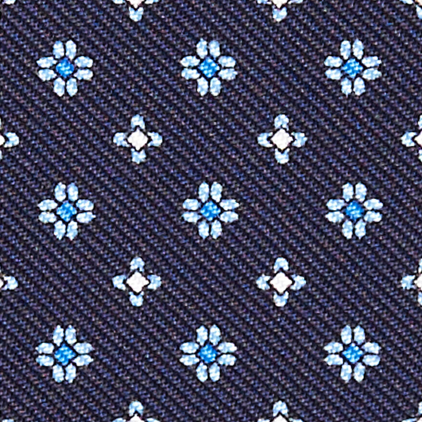 PORTACARTE DI CREDITO SETA E PELLE BLU SCURO