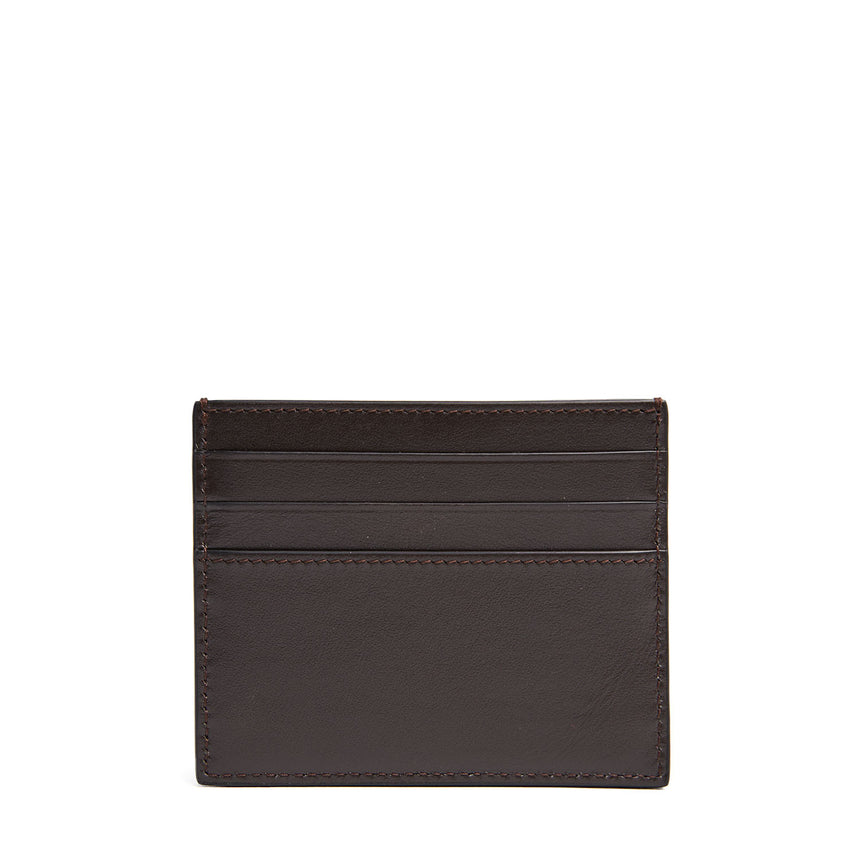 DARK BROWN LEATHER CREDIT CARD HOLDER
