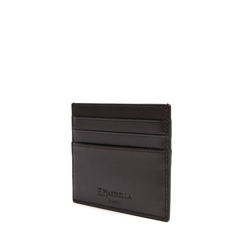 DARK BROWN LEATHER CREDIT CARD HOLDER