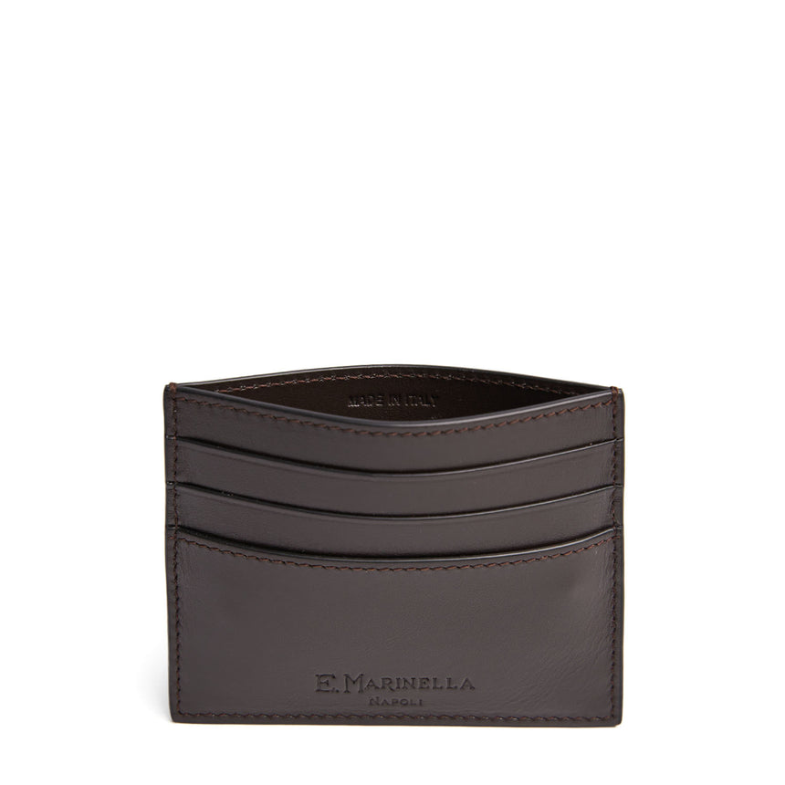 DARK BROWN LEATHER CREDIT CARD HOLDER