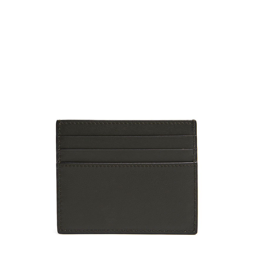 DARK GREEN LEATHER CREDIT CARD HOLDER