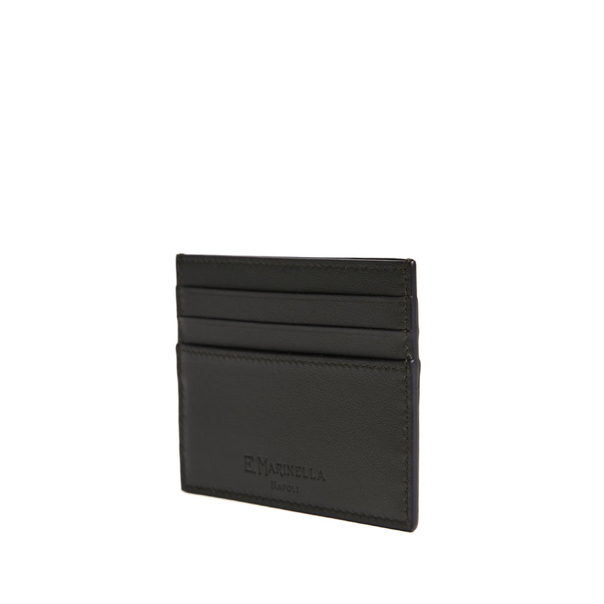 DARK GREEN LEATHER CREDIT CARD HOLDER