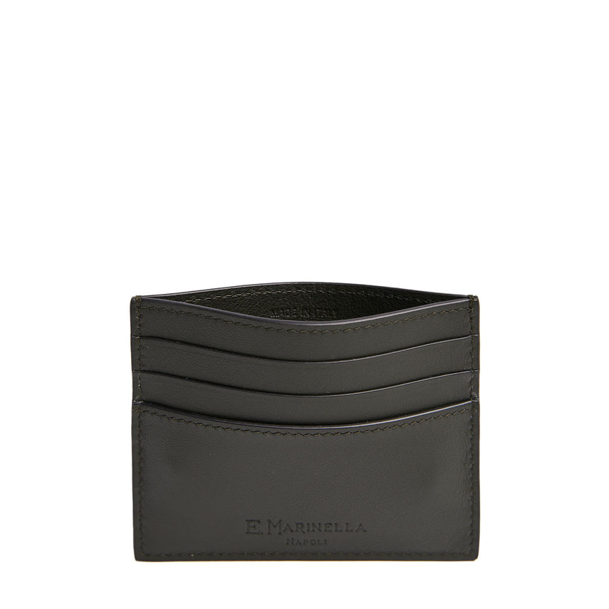 DARK GREEN LEATHER CREDIT CARD HOLDER