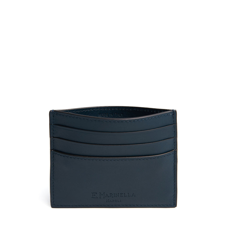 PORTACARTE DI CREDITO BLU SCURO IN PELLE