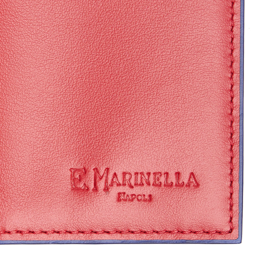 RED LEATHER FOLDING CARD HOLDER