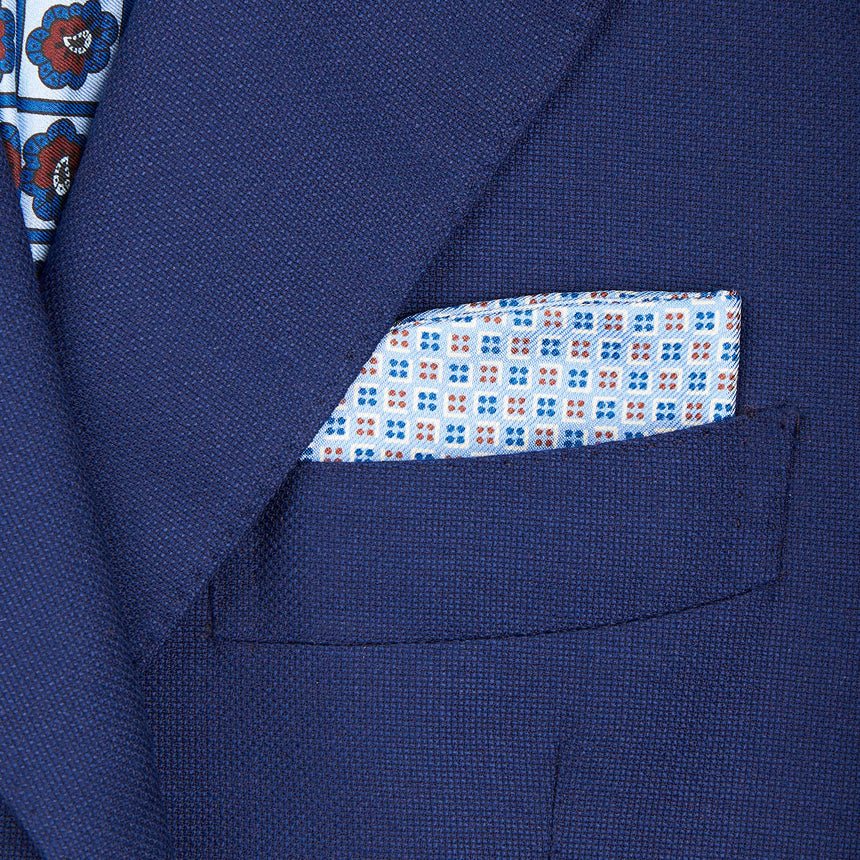 LIGHT BLUE SILK GLASSES CASE