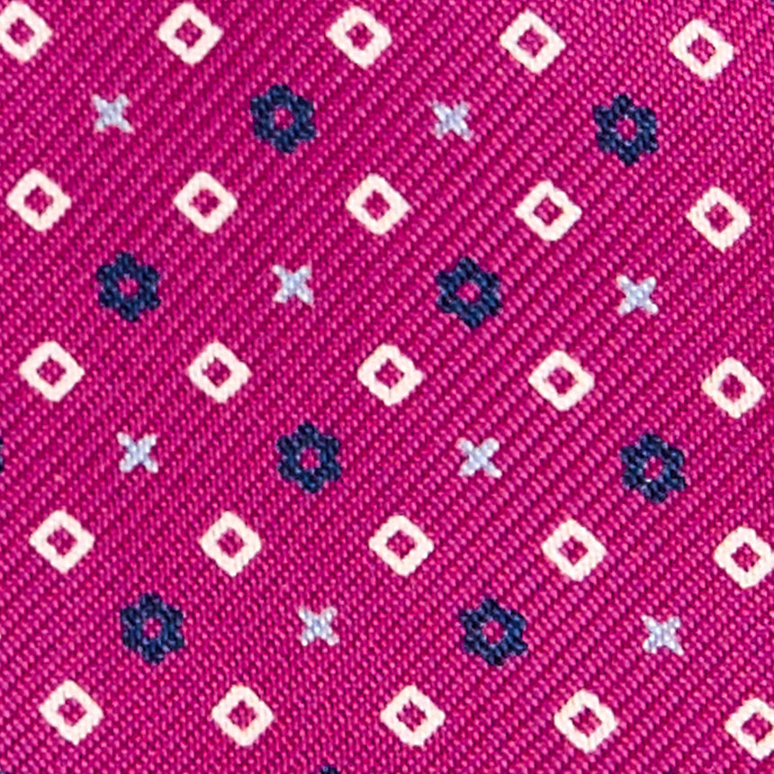 PAPILLON DA ANNODARE IN SETA STAMPATA FUCSIA