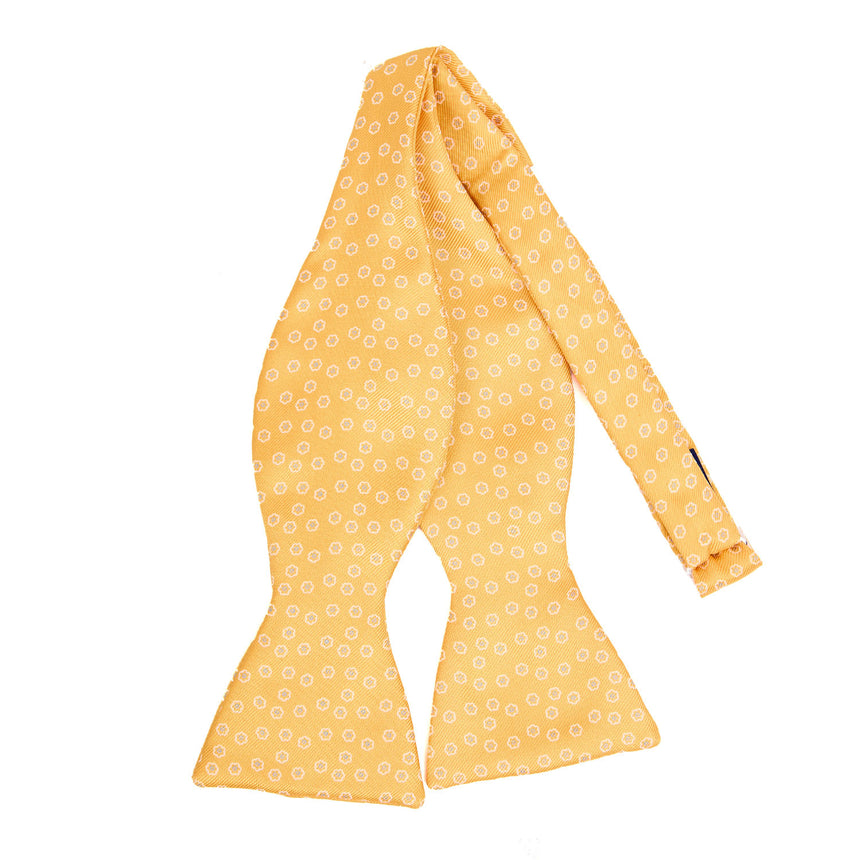 PAPILLON DA ANNODARE IN SETA STAMPATA GIALLO