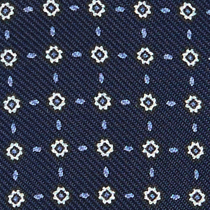 PAPILLON DA ANNODARE IN SETA STAMPATA BLU SCURO