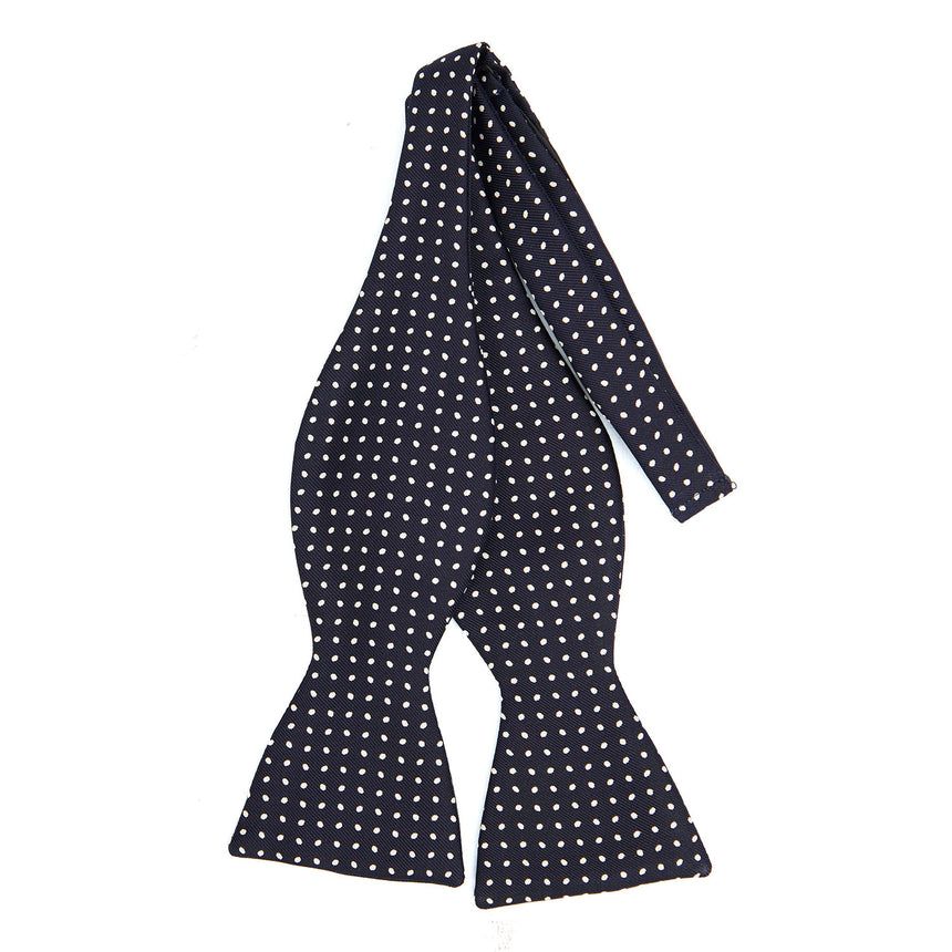 PAPILLON DA ANNODARE IN SETA STAMPATA BLU SCURO