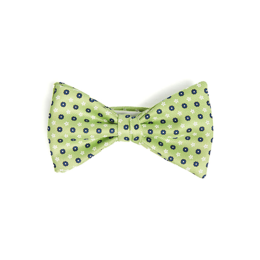 PAPILLON ANNODATO IN SETA VERDE CHIARO