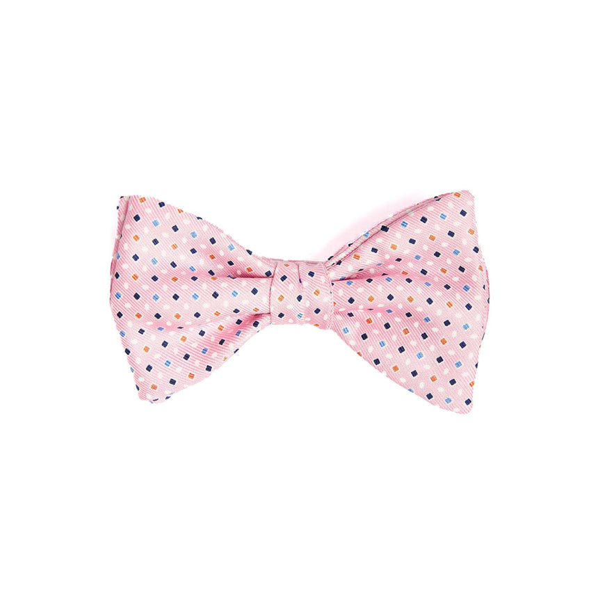 PAPILLON ANNODATO IN SETA ROSA