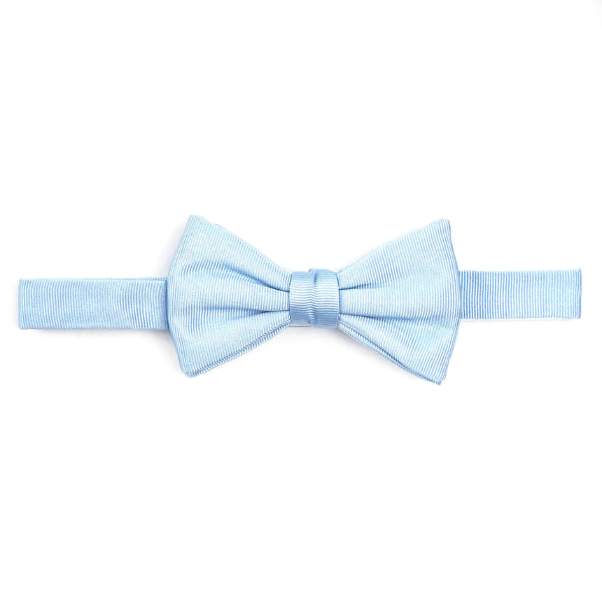 PAPILLON ANNODATO IN SETA AZZURRO