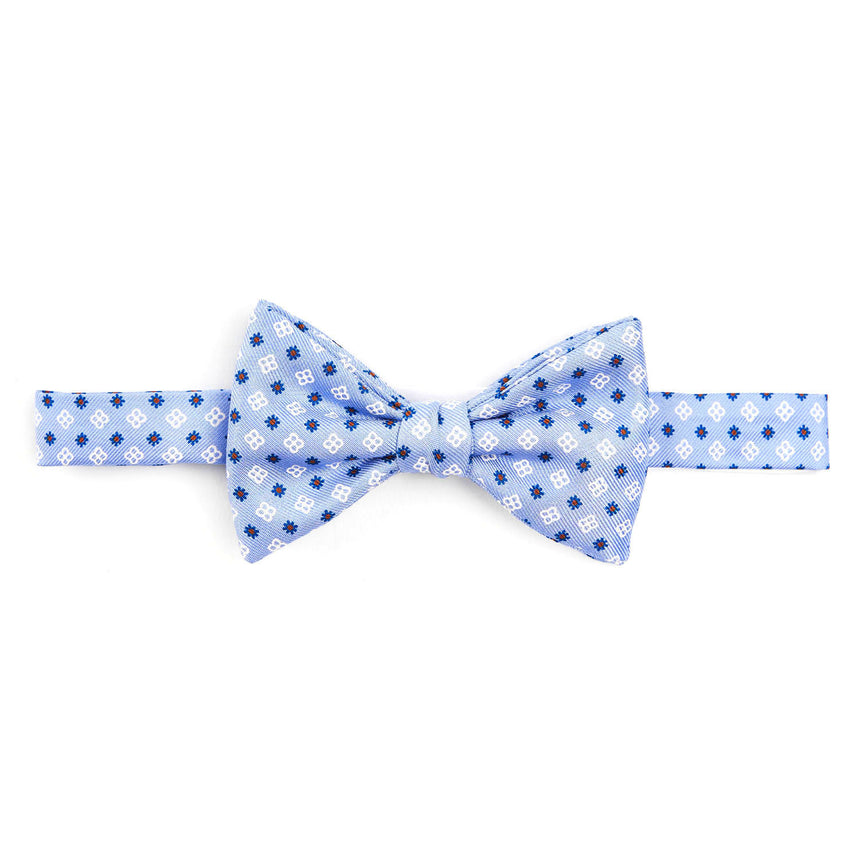 PAPILLON ANNODATO IN SETA AZZURRA