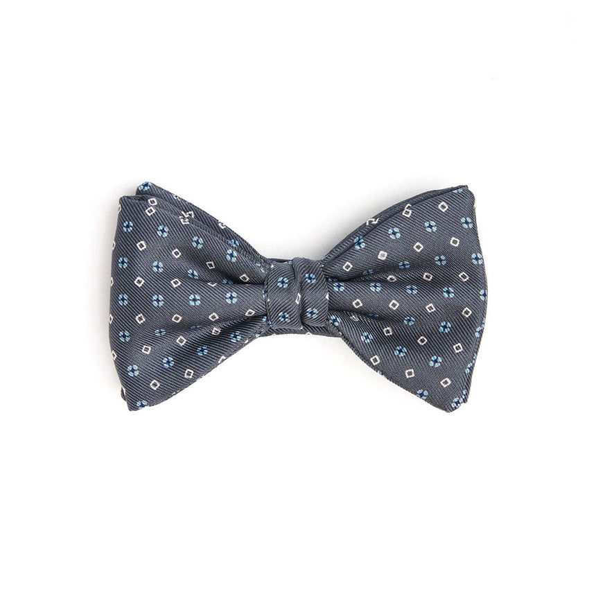 PAPILLON ANNODATO IN SETA GRIGIO SCURO