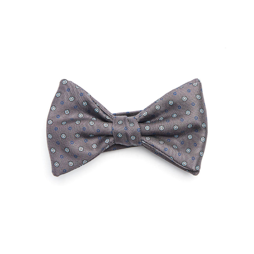 PAPILLON ANNODATO IN SETA GRIGIO SCURO