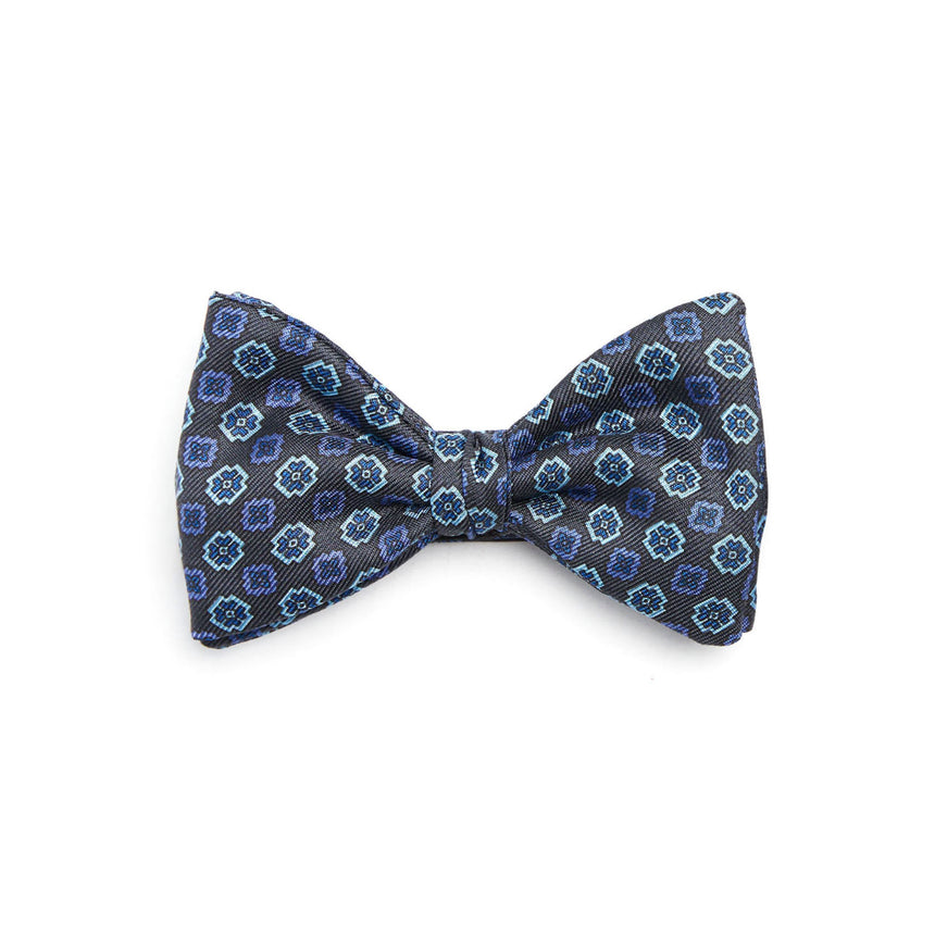 PAPILLON ANNODATO IN SETA GRIGIO SCURO
