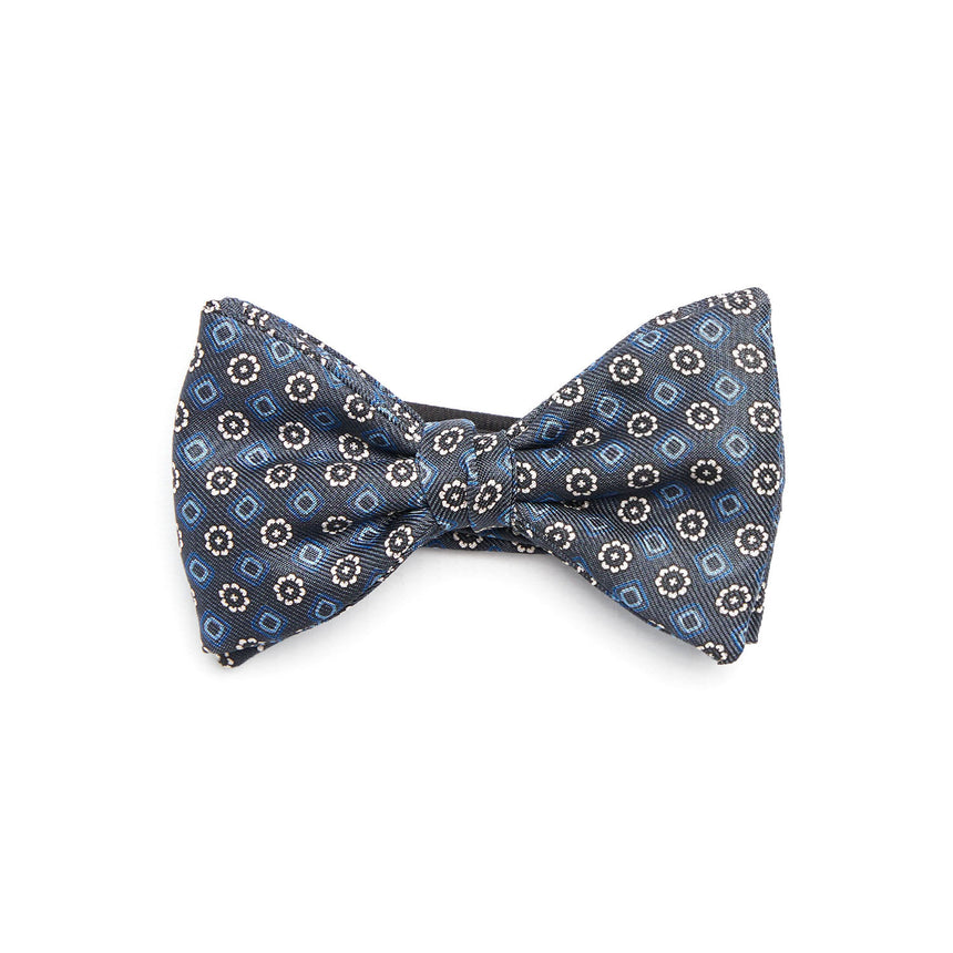 PAPILLON ANNODATO IN SETA GRIGIO SCURO