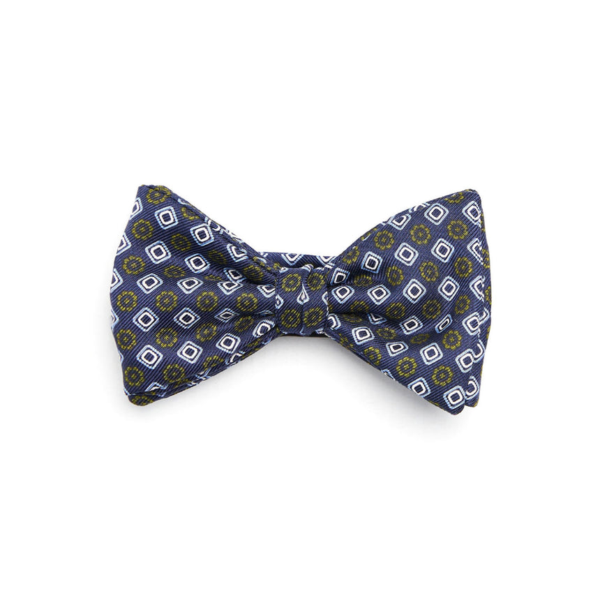 PAPILLON ANNODATO IN SETA BLU