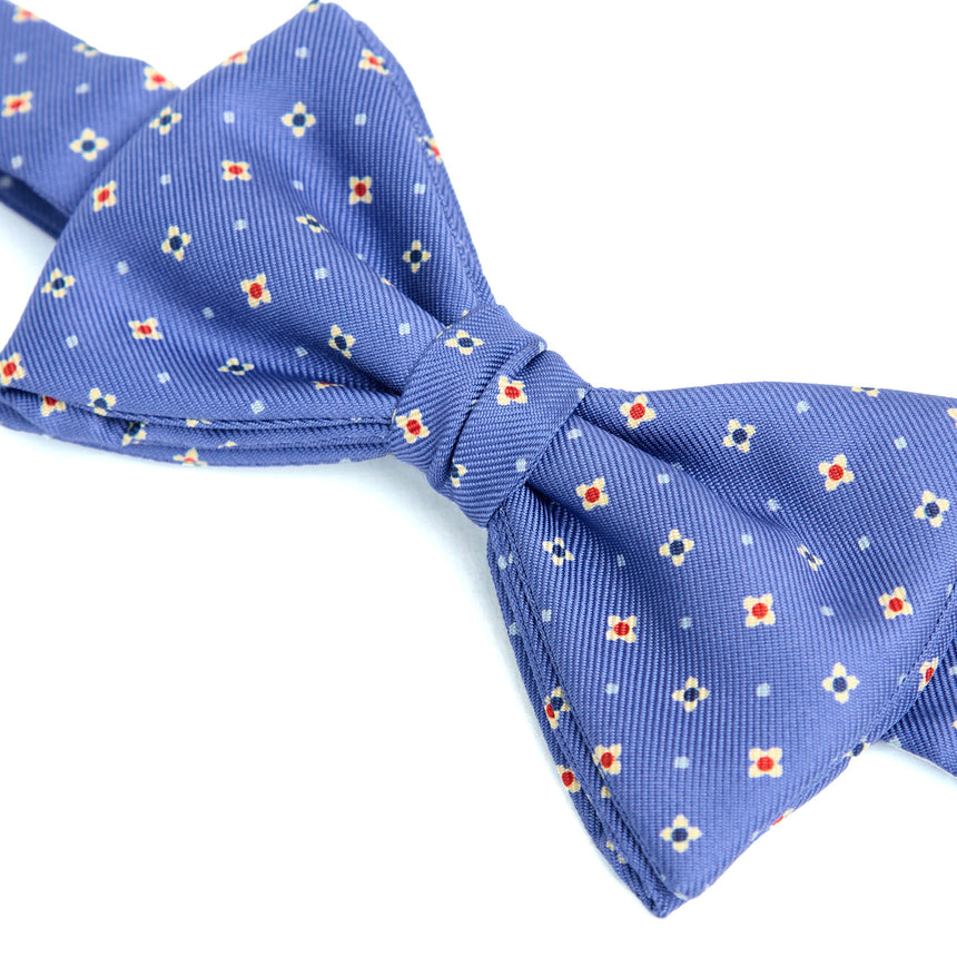 PAPILLON ANNODATO IN SETA AZZURRO POLVERE