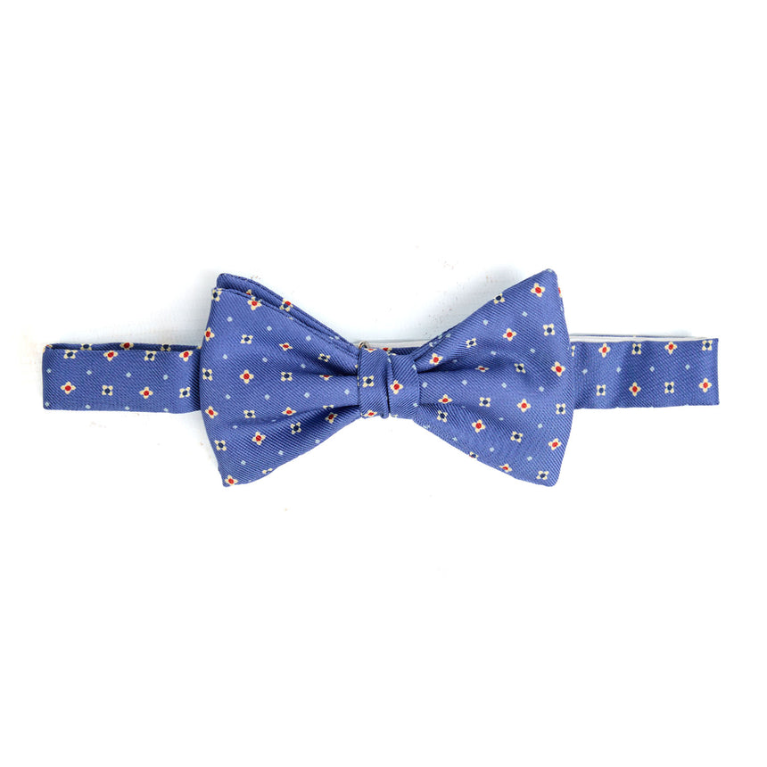 PAPILLON ANNODATO IN SETA AZZURRO POLVERE