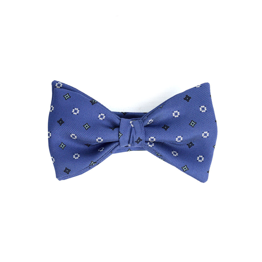 POWDER BLUE PRE-KNOTTED PRINTED SILK BOWTIE