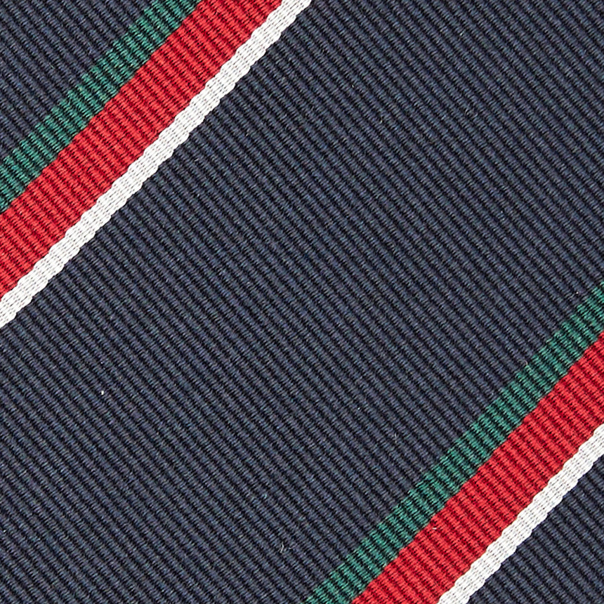 DARK BLUE REGIMENTAL JACQUARD SILK TIE