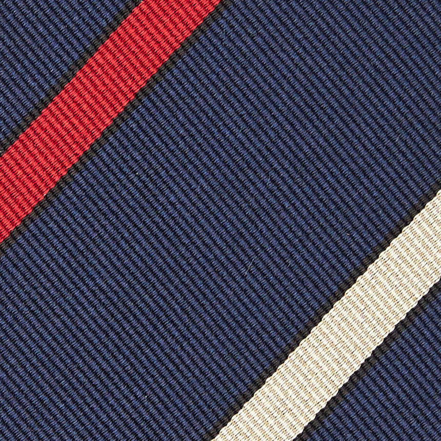 DARK BLUE REGIMENTAL JACQUARD SILK TIE