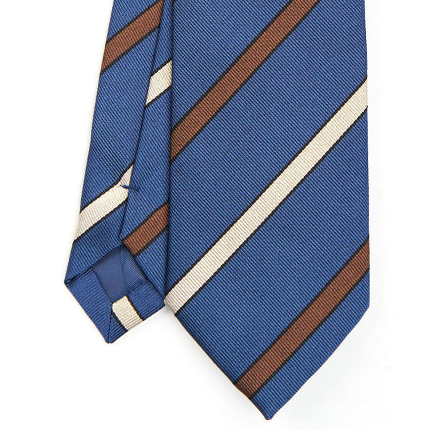 BLUE REGIMENTAL JACQUARD SILK TIE
