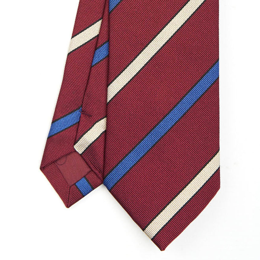 BURGUNDY REGIMENTAL JACQUARD SILK TIE