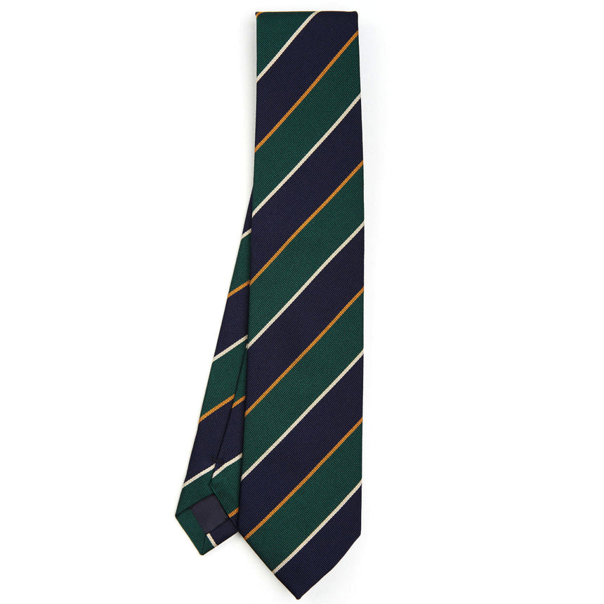DARK BLUE REGIMENTAL JACQUARD SILK TIE